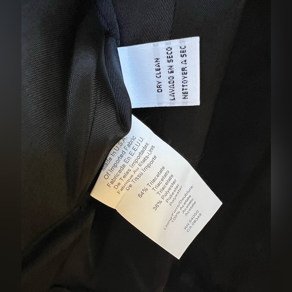 NWT Vintage JONES NY - size 12 - Black Collarless Elegant Jacket w/ Velvet Trim - Picture 6 of 11